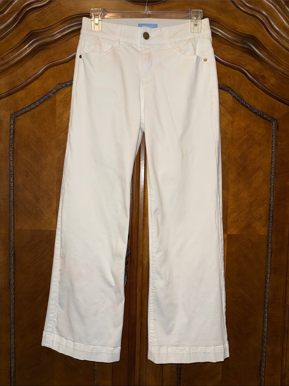 Draper James White Wide-Leg Jeans